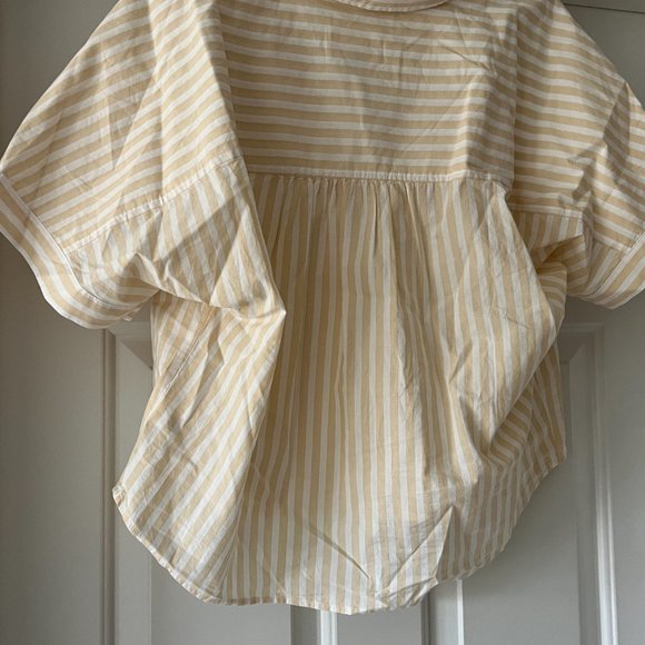 UNIVERSAL THREAD Yellow Striped Blouse- LARGE - Picture 4 of 5